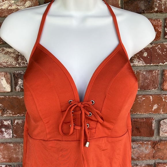 Niptuck swim rust one piece swimsuit size 12 - Picture 2 of 7
